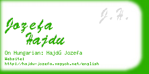 jozefa hajdu business card